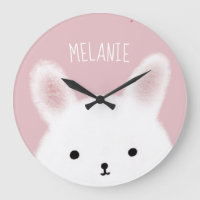 Cute Fuzzy Bunny Pink Personalised