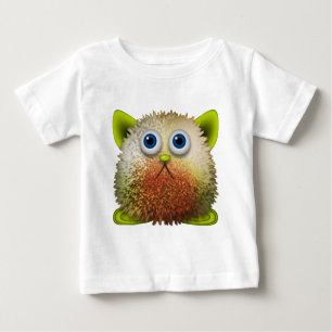 Cute Fuzzy Cartoon Character Art for All Baby T-Shirt