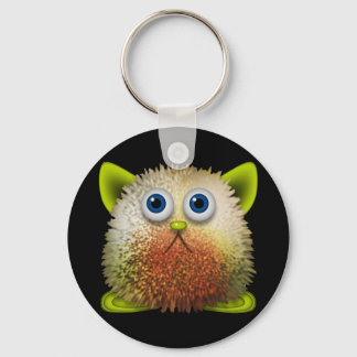 Cute Fuzzy Cartoon Character Art for All Key Ring