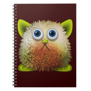 Cute Fuzzy Cartoon Character Art for All Spiral Notebook