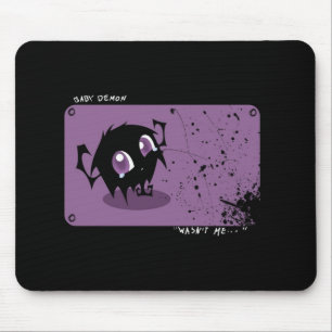 Cute Fuzzy Demon Cartoon Mouse Pad