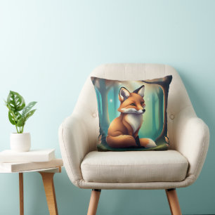Cute Fuzzy Fox Animal For Nursery Cushion