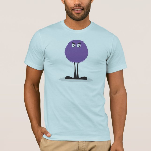 cute fuzzy purple monster T-Shirt (Front)