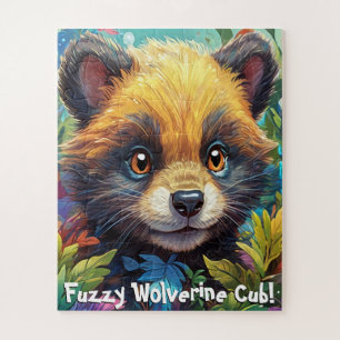 Cute & Fuzzy Wolverine Cub Jigsaw Puzzle