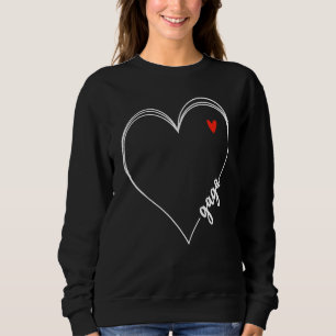 Cute Gaga With Heart Girl Women Mom Mother Sweatshirt