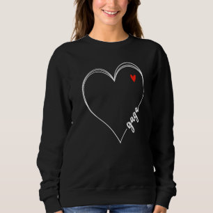 Cute Gaga With Heart Girl Women Mom Mother   Sweatshirt