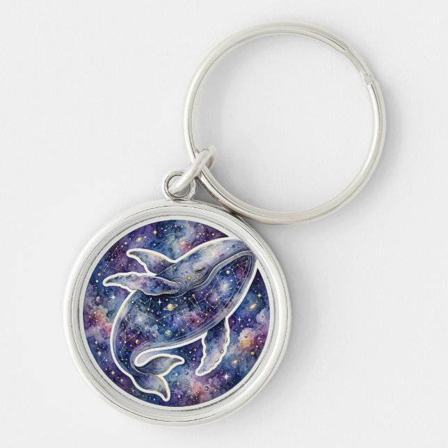 Cute Galaxy Dolphin Keychain (Front)