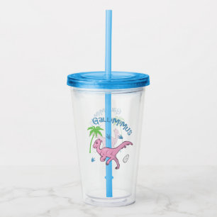 Cute Gallimimus Acrylic Tumbler