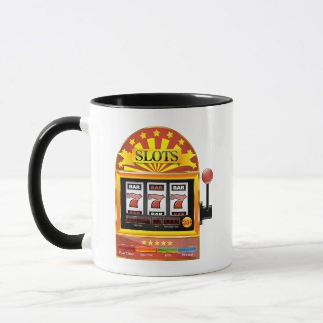Cute gambling casino games mug (Left)