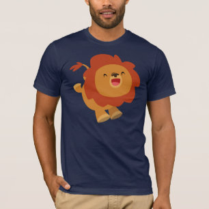 Cute Gamboling Cartoon Lion T-Shirt