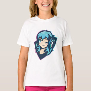 Cute Gamer Anime Girl Music T-Shirt