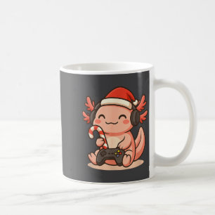 Cute Gamer Axolotl Christmas Design Coffee Mug