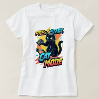 Cute Gamer Cat | Funny Feline Streamer Kitty T-Shirt