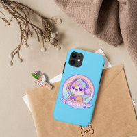 Cute Gamer Girl Kawaii Dog With Wings in Baby Blue
