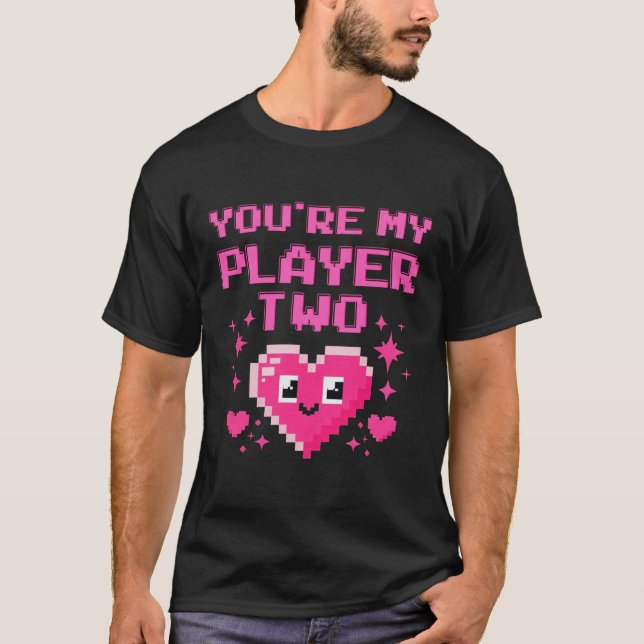 Cute Gamer Love Tee for Couples & BFFs (Front)