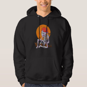 Cute Gamer Pumpkin Skeleton Halloween Gaming Boys Hoodie