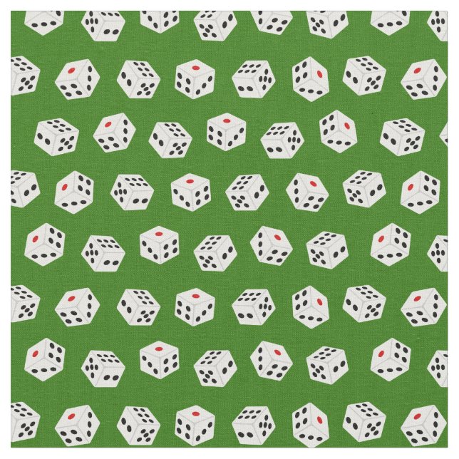 Cute gameroom dice pattern decor material fabric (Close Up)