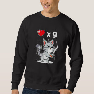 Cute Gaming Cat Video Game Computer Player Videoga Sweatshirt