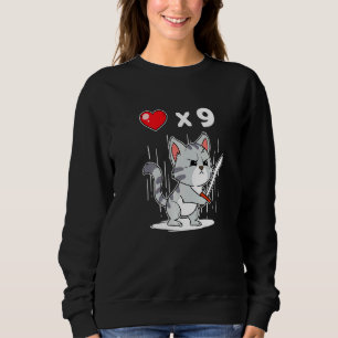 Cute Gaming Cat Video Game Computer Player Videoga Sweatshirt
