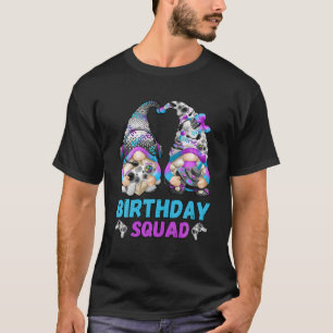 Cute Gaming Gnome Motif - Video Gamer Birthday Squ T-Shirt