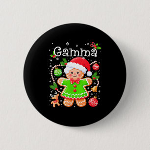 Cute Gamma Gingerbread Family Matching Christmas C 6 Cm Round Badge