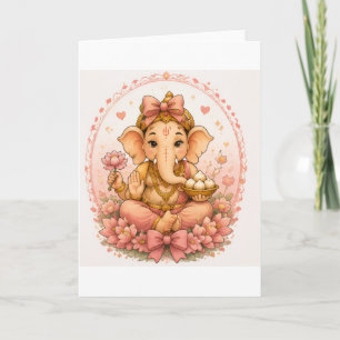Cute Ganesha Ganesh Chaturthi Festival Card