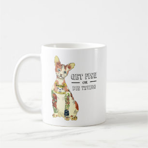 Cute Gangster Sphynx Cat Tattoo with Funny Saying Coffee Mug