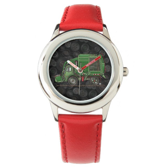 Cute Garbage Truck Trash Truck Watch (Front)