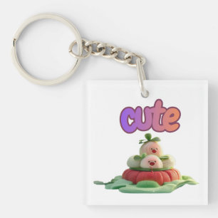 Cute Garden Delights Acrylic Keychain