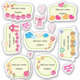 Cute Garden Elements colorful Back to school