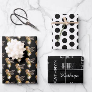 Cute Garden Fairy Wrapping Paper Sheet