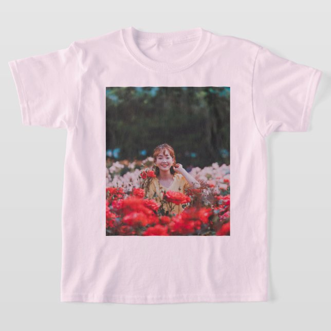 Cute Garden Girl Graphic T-Shirt (Laydown)