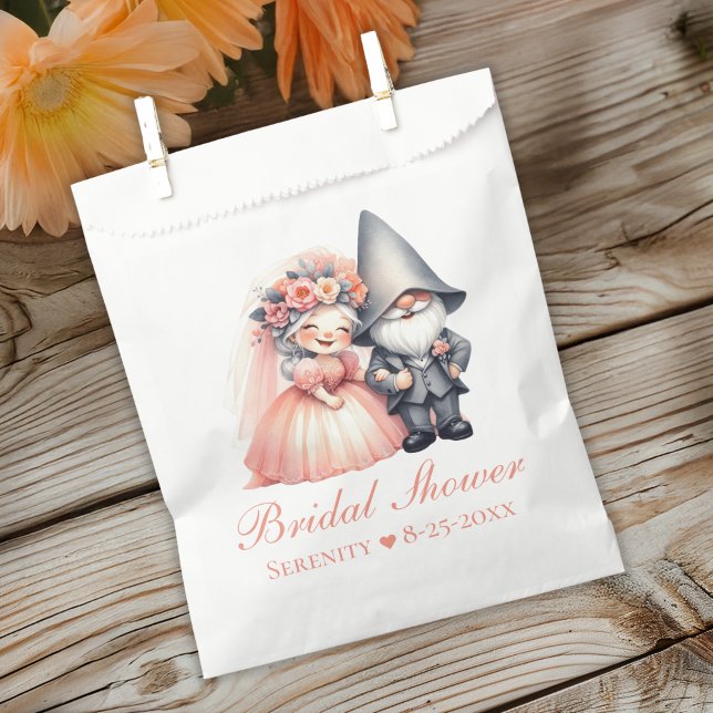 Cute Garden Gnome Bridal Shower Romantic Fairytale Favour Bags (Creator Uploaded)