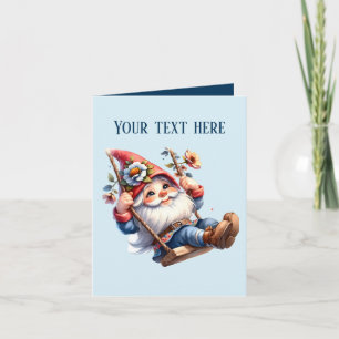 Cute Garden gnome lovers add text  Card