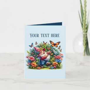 Cute Garden gnome lovers add text Card