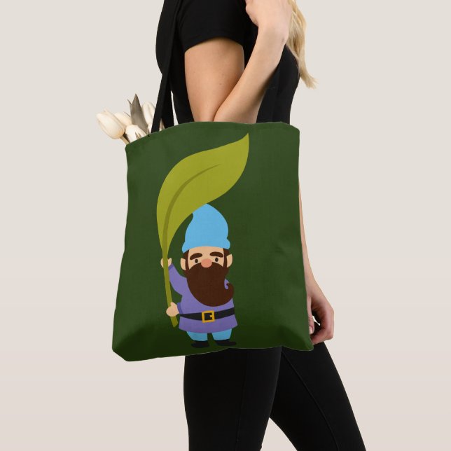 Cute garden gnomes fun tote bag (Close Up)