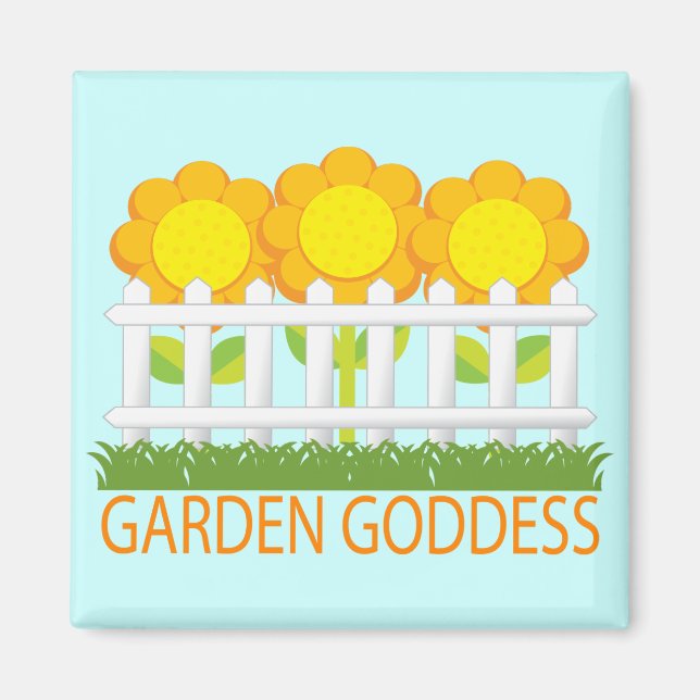 Cute Garden Goddess magnet (Front)