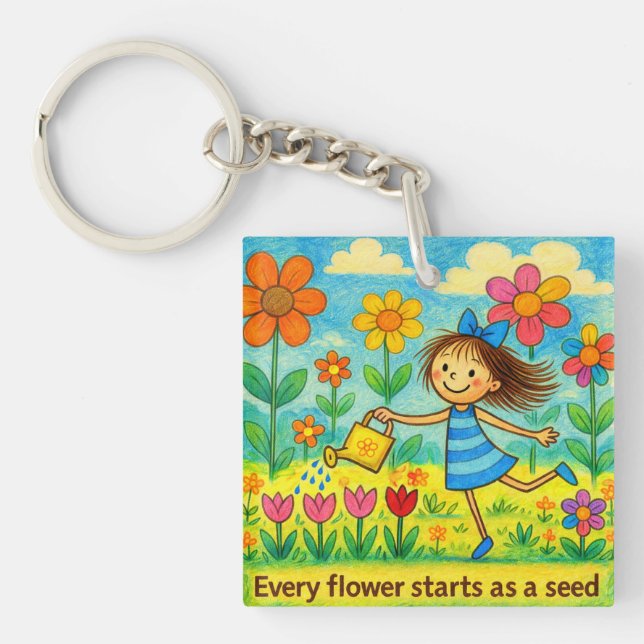 Cute Garden Keychain (Front)