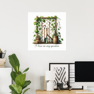 Cute garden life customisable poster