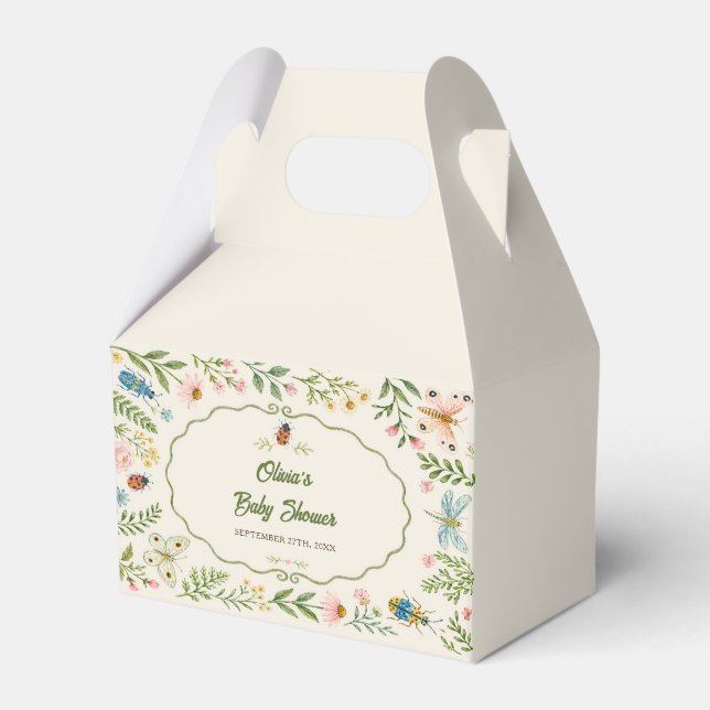 Cute Garden Love Bug  Favour Box (Front Side)