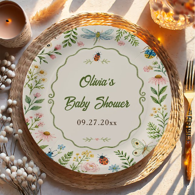 Cute Garden Love Bug Paper Plate (Creator Uploaded)