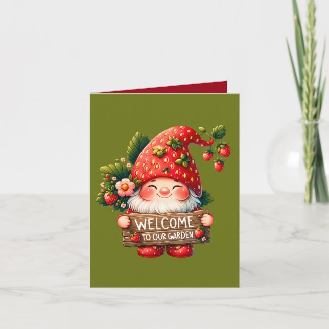 Cute Garden party welcome customisable  Card (Front)