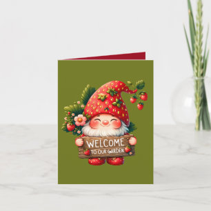 Cute Garden party welcome customisable Card