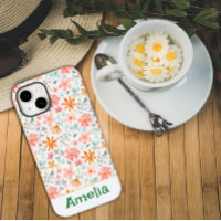 Cute garden pink orange pattern name