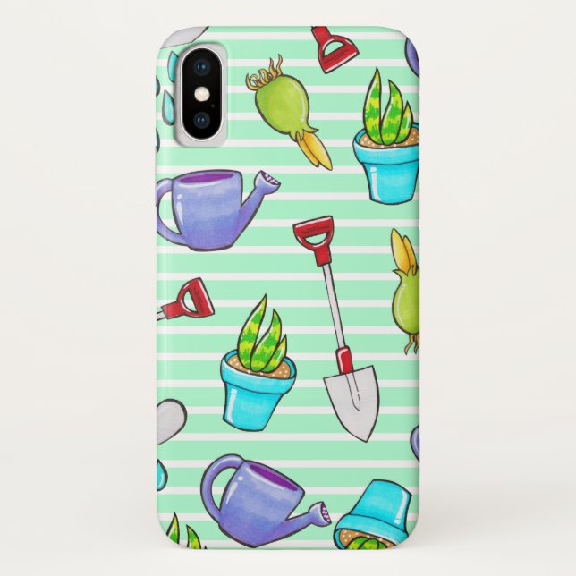 Cute Garden Tools & Plant Bulbs Case-Mate iPhone Case (Back)