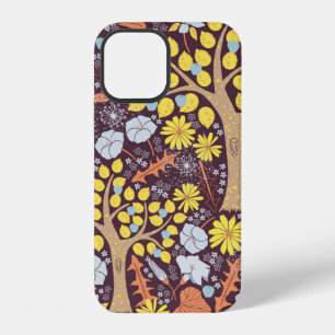 Cute garden vintage repeat seamless pattern. Apple iPhone 12 Case