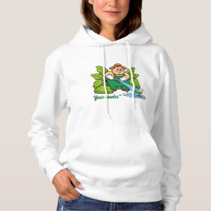 Cute Gardening Farmer Cartoon Artwork Hoodie