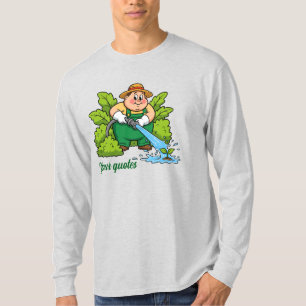 Cute Gardening Farmer Cartoon Artwork T-Shirt