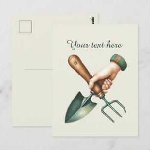 Cute gardening lovers customisable  postcard