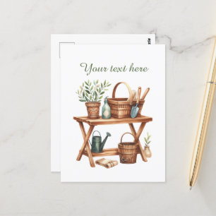 Cute gardening lovers customizable  postcard